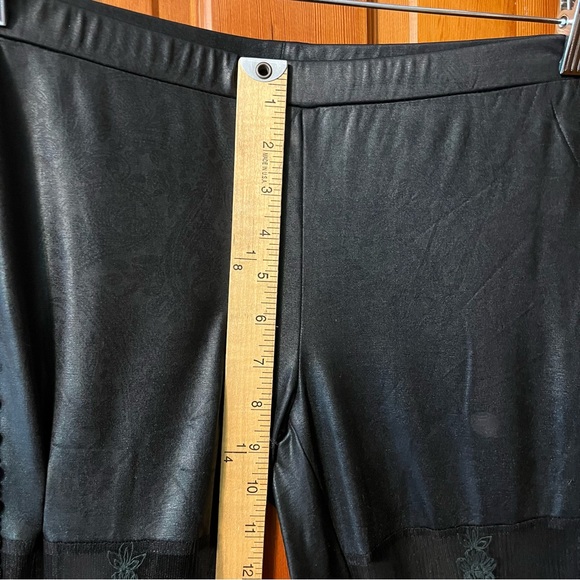 Vegan leather leggings womens large goth indie Sexy Vixen lace tattoo style - Picture 12 of 16